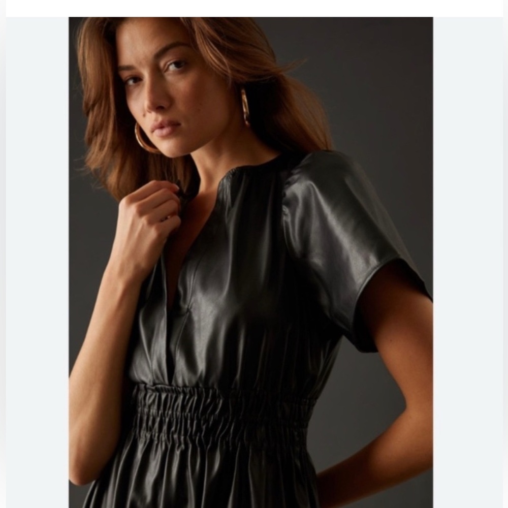 Anthropologie The Somerset Vegan Leather Mini Dress Size
Extra Small -xs - Picture 2 of 8